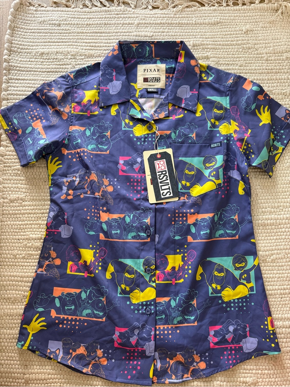 Kids' Navy Blue Graphic Short Sleeve Shirt